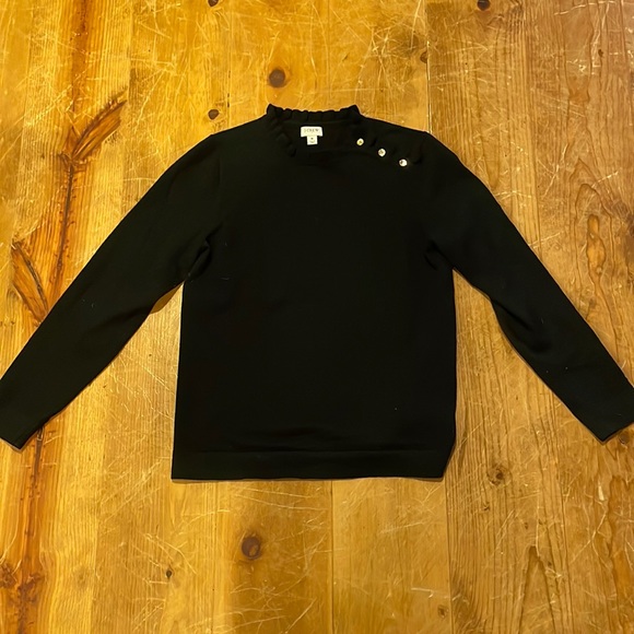 J.Crew Ruffle Mock-neck Sweater - Picture 2 of 3